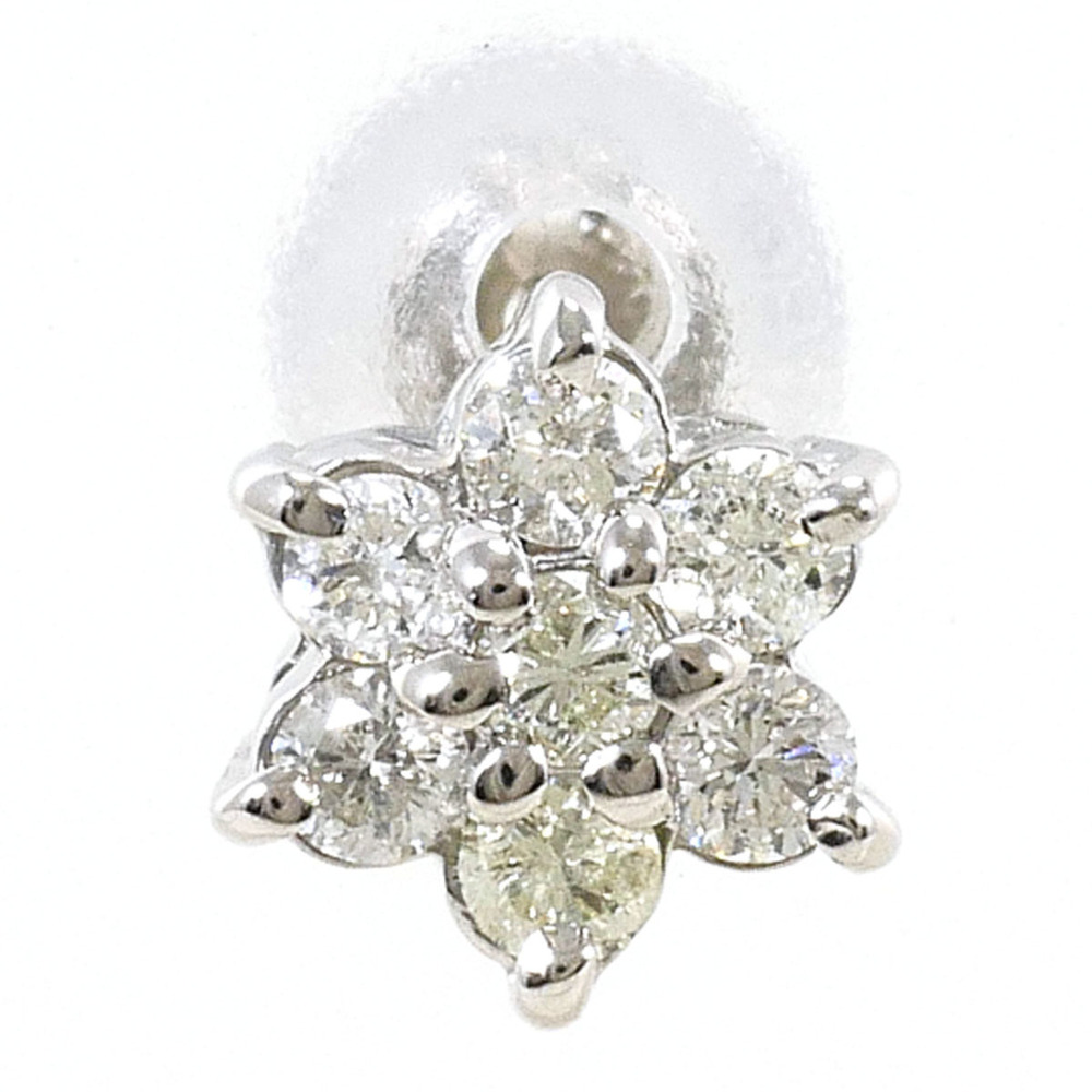 PT850 Platinum Earring (Single Earring) with Diamond (No Carat Markings), Tot...